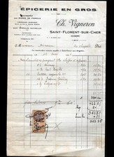 SAINT-FLORENT-sur-CHER (18) EPICERIE & Entrepot Bieres de PIGNOUX "Ch. VIGNERON"