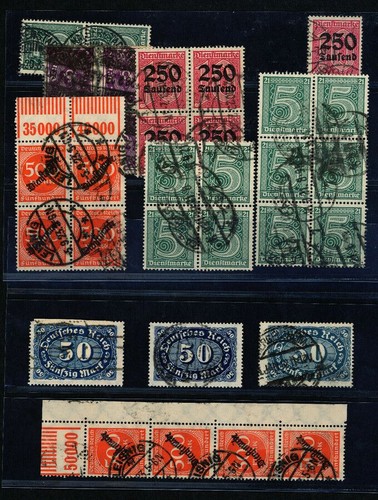 Lot timbres service du - de, de