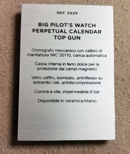Iwc display 5029 - iwc,