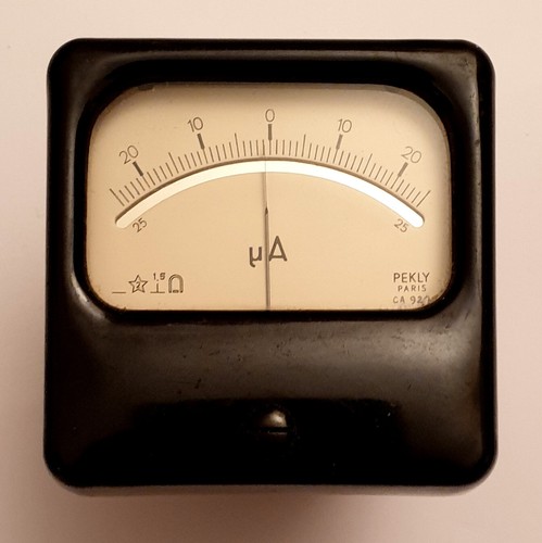 Galvanomètre pekly 25µa - galvanomètre, +/-