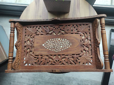 Plateau à poignées en bois