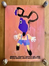 Affiche originale (sérigraphie) « Heroes are here » - QUAREZ - 1994