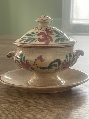 Ancien moutardier faience - moutardier,
