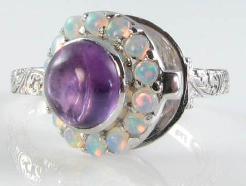Bague locket poison or - bague,