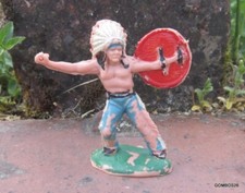 REAMSA FAR WEST / FIGURINE INDIEN AVEC BOUCLIER  NO JECSAN COMANSI STARLUX JIM