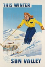 Sun valley ski rjzt poster - sun,
