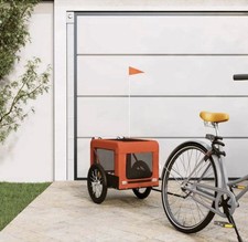 Remorque De Vélo Pour Animaux Chien Chat Chariot 2 Roues Caisse Transport Orange