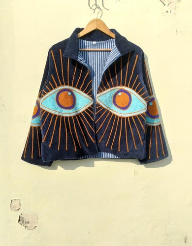 Veste suzani imprimé yeux - veste,