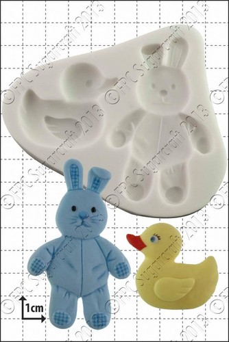 Moule silicone canard lapin - canard, &