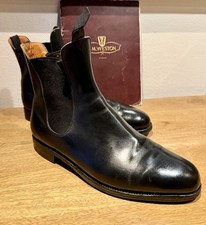 CHAUSSURES JM WESTON BOOTS ÉLASTIQUE LE CAMBRE CHELSEA CUIR NOIR 9 D 43