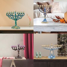 Menorah en émail peinte à la