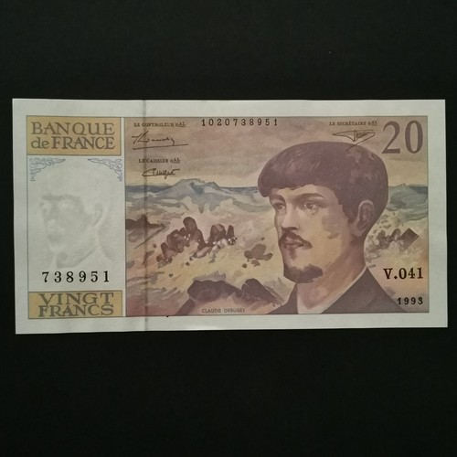 Billet francs debussy - 20,