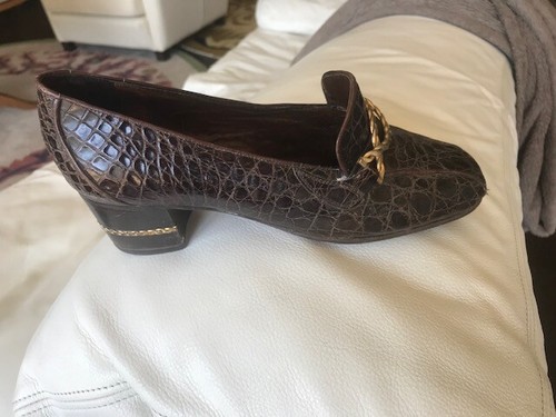 Mocassin croco vintage