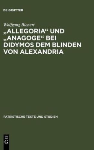 Allegoria und anagoge - und,