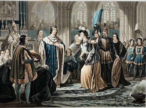 Jeanne arc fait sacrer - arc,