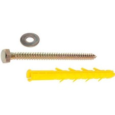 Cheville et vis à expansion jaune - Ø 12 mm - ING Fixation - Vendu à L'unité