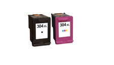 Pack de 2 cartouches d'encre HP 304 XL non OEM pour imprimante HP ENVY 5020