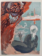 KEES VAN DONGEN GRAVURE ALADIN ET L'EFRIT NOIR MILLE NUITS ET UNE NUIT K51