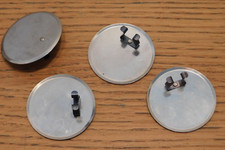 1970 vintage LOT 4 CACHE trou VIS cable ROND métal 48mm CLIPS clipsable SUPPORT