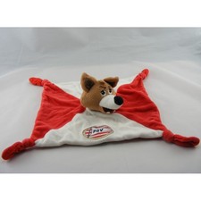 Doudou plat renard loup rouge