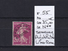 France, superbe Préoblitéré n° 55 "semeuse lilas-rose, neuf** luxe cote 35,00€