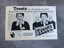Publicité de presse 1966 Chocolat TREETS fond dans la bouche, pas dans la main