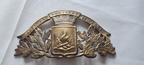 Plaque casque pompiers - casque, de