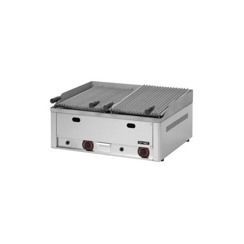Grill inox pierre lave à - lave,
