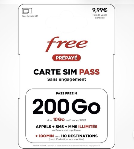 Carte sim prépayé free - prépayé,