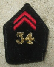 Patte de Col 34° Régiment du Génie,cannetille