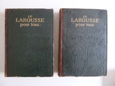 RARE Lot de 2 volumes LE LAROUSSE POUR TOUS Epoque début XXéme 1900 Claude Augé