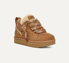 Ugg Lowmel Brown Suede Sheepskin Trainers Woman New Christmas Gifts