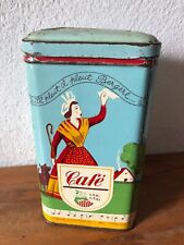 Belle et ancienne boite en métal publicitaire CAFé ELESCA  VINTAGE