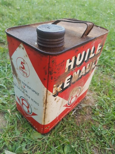 Bidon huile tole vintage - bidon,