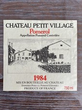 Étiquette Château Petit Village 1984 - Pomerol - 75 cl