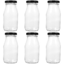  6 Pcs Bouteille Verre Gourde En Petites Bouteilles Récipients Lait