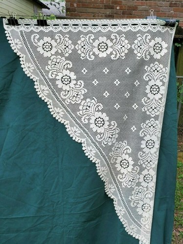 Vintage pair cream floral - pair,