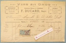 ● Tarare F. Duccard - Vins en gros facture 1921 ex maison J. Passinge Mazerolle