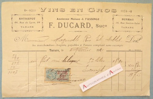 Tarare duccard vins - f.,