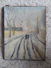 ancienne huile sur toile