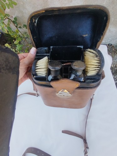 Trousse toilette cuir - trousse, en