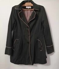 Trench noir coton doublé rose T40 Bershka (1702007)