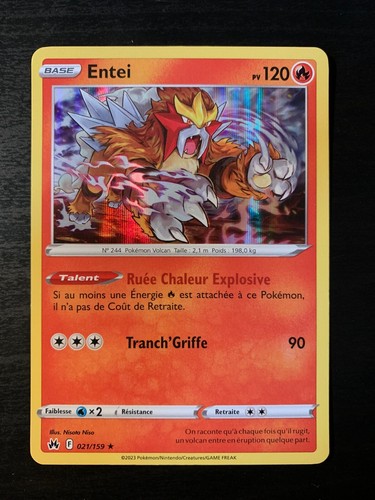 Carte pokémon holo entei - carte,