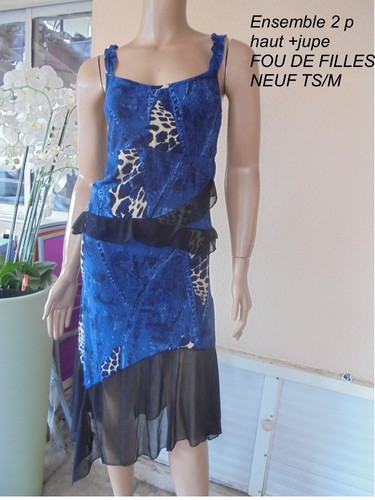 Ensemble leopart bleu jean 2 - leopart/bleu, jean's