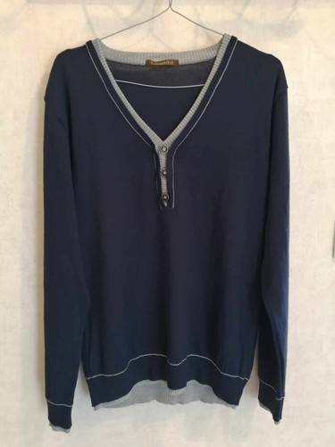 Pull bleu marine laine - , et