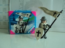 PLAYMOBIL vintage médiéval croisé épée oriflamme drapeau set 4625 de 2004 /boîte