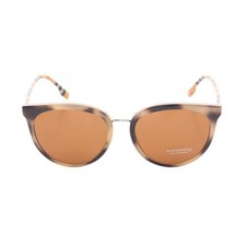 Lunettes de soleil BURBERRY en plastique beige marron d'occasion pour femmes
