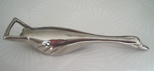Joli ouvre-bouteille, décapsuleur en forme de cygne en métal argenté 16 cm TBE