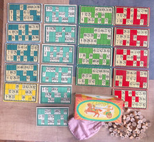 Ancien jeu de loto (assemblage de différentes époques) jeu de société.
