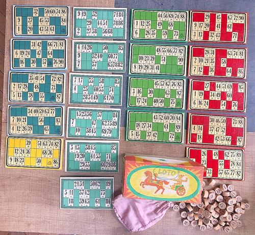 Ancien jeu loto assemblage - jeu,